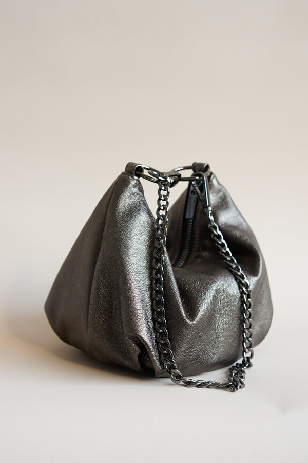 teardrop  | pewter evening bag