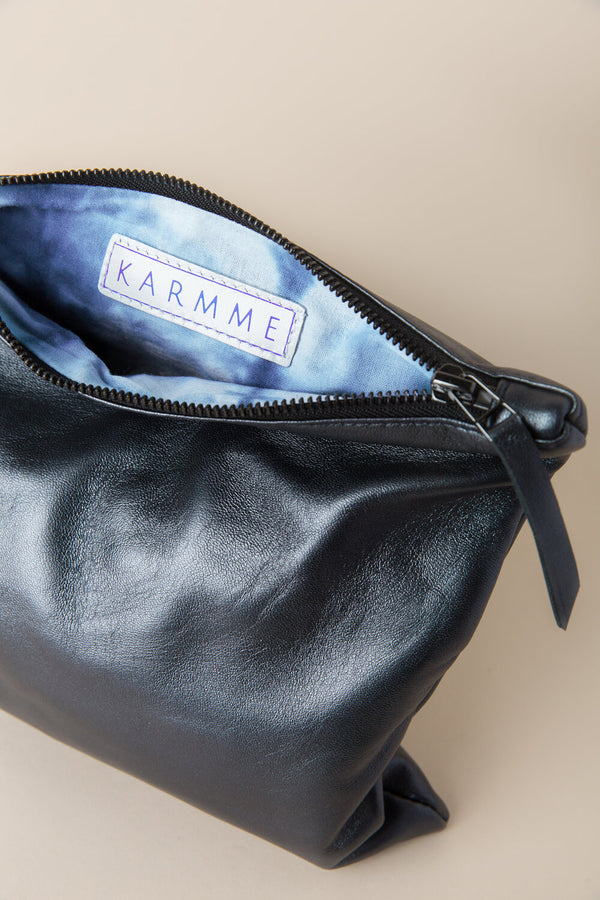 Brooke Clutch | Gunmetal Navy